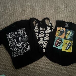 #63 3 x band shirts Women’s Large